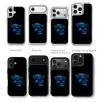 Blue bearded man in sunglasses Chris Brown Phone Case Black Electroplated Silver For Iphone 11 To 17