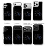 Blue black MTB on black bg Chris Brown Phone Case Black Electroplated Silver For Iphone 11 To 17