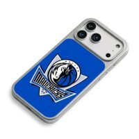 Blue Dallas Mavericks NBA logo iPhone 17 Pro Max Electroplated Silver Case2