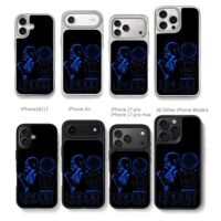 Blue Darth Vader Death Star Chris Brown Phone Case Black Electroplated Silver For Iphone 11 To 17