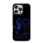 Blue Darth Vader Death Star iPhone 16 Pro Max Black Case