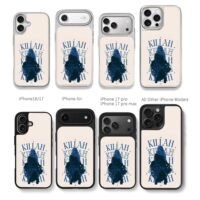 Blue feather singer KILLAH repeat Chris Brown Phone Case Black Electroplated Silver For Iphone 11 To 17