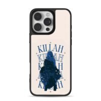 Blue feather singer KILLAH repeat iPhone 16 Pro Max Black Case