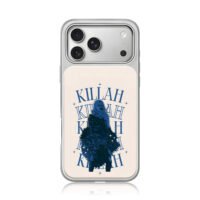 Blue feather singer KILLAH repeat iPhone 17 Pro Max Electroplated Silver Case1