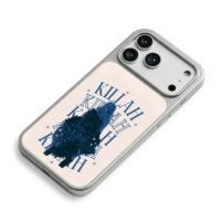 Blue feather singer KILLAH repeat iPhone 17 Pro Max Electroplated Silver Case2
