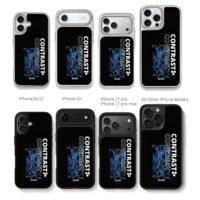 Blue fluid art Contrast Bless Chris Brown Phone Case Black Electroplated Silver For Iphone 11 To 17