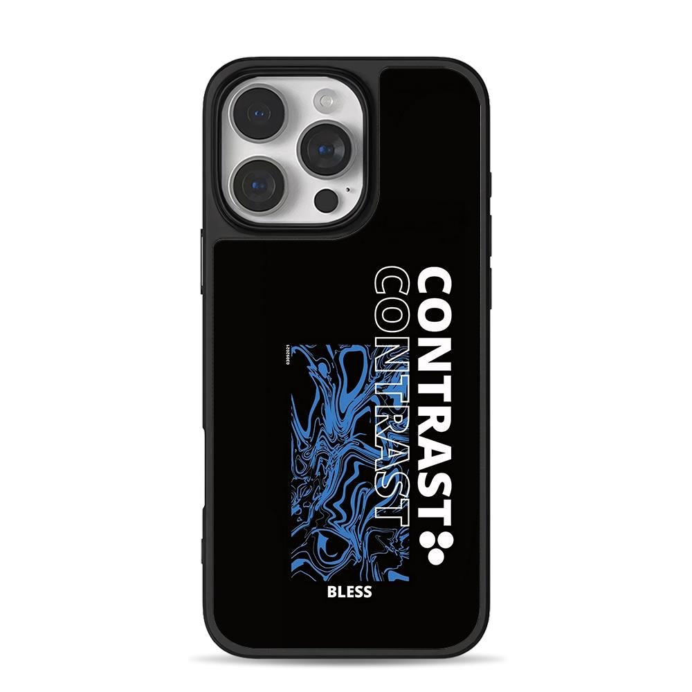 Blue fluid art Contrast Bless iPhone 16 Pro Max Black Case Blue fluid art Contrast Bless iPhone 16 Pro Max Black Case