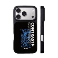 Blue fluid art Contrast Bless iPhone 17 Pro Max Black Case