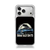 Blue JDM car GoodOldDays moon iPhone 17 Pro Max Electroplated Silver Case1