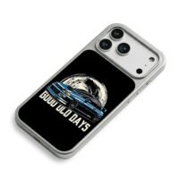 Blue JDM car GoodOldDays moon iPhone 17 Pro Max Electroplated Silver Case2