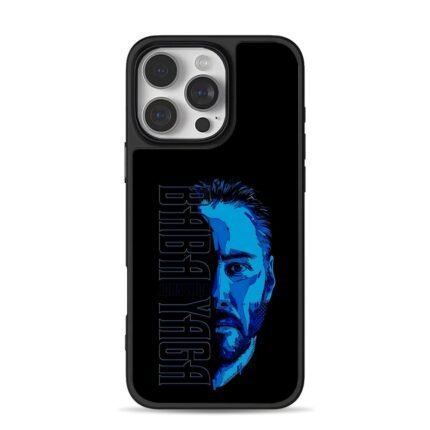 Blue John Wick Baba Yaga art iPhone 16 Pro Max Black Case