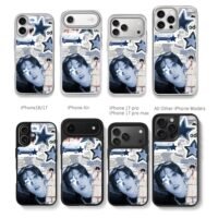 Blue kpop stars collage sea news Chris Brown Phone Case Black Electroplated Silver For Iphone 11 To 17