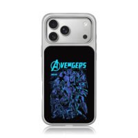 Blue Marvel Avengers Endgame team iPhone 17 Pro Max Electroplated Silver Case1