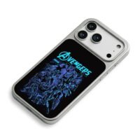 Blue Marvel Avengers Endgame team iPhone 17 Pro Max Electroplated Silver Case2