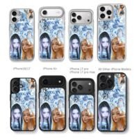 Blue Megan girls collage penguin Chris Brown Phone Case Black Electroplated Silver For Iphone 11 To 17