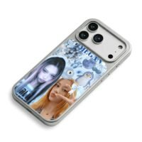 Blue Megan girls collage penguin iPhone 17 Pro Max Electroplated Silver Case2