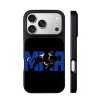 Blue MMA with black panther iPhone 17 Pro Max Black Case