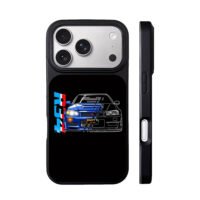 Blue Nissan R34 GTR drift car iPhone 17 Pro Max Black Case