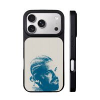 Blue portrait Kendrick Lamar iPhone 17 Pro Max Black Case