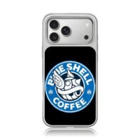 Blue Shell Coffee Mario wing shell iPhone 17 Pro Max Electroplated Silver Case1