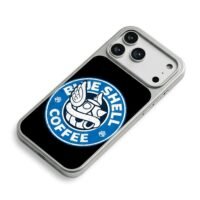 Blue Shell Coffee Mario wing shell iPhone 17 Pro Max Electroplated Silver Case2