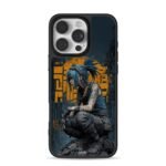 Blue tattooed cyberpunk girl Phone Case for iPhone 11-17 & Samsung Galaxy S24-S26