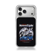 BlueEyesWhiteDragonStreetRacer iPhone 17 Pro Max Electroplated Silver Case1