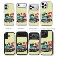 BMV M3 vintage sports car art Chris Brown Phone Case Black Electroplated Silver For Iphone 11 To 17