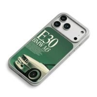 BMW E30 M3 vintage car green iPhone 17 Pro Max Electroplated Silver Case2