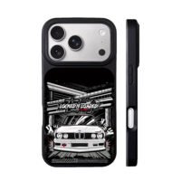 BMW E30 Wangan Warrior Art iPhone 17 Pro Max Black Case