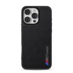BMW M Power tri-color stripes iPhone 16 Pro Max Black Case