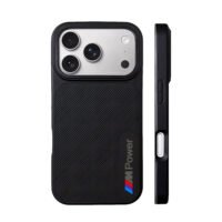 BMW M Power tri-color stripes iPhone 17 Pro Max Black Case