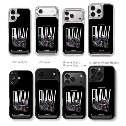 BMW M1000 RR superbike graphic Chris Brown Phone Case Black Electroplated Silver For Iphone 11 To 17