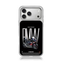 BMW M1000 RR superbike graphic iPhone 17 Pro Max Electroplated Silver Case1