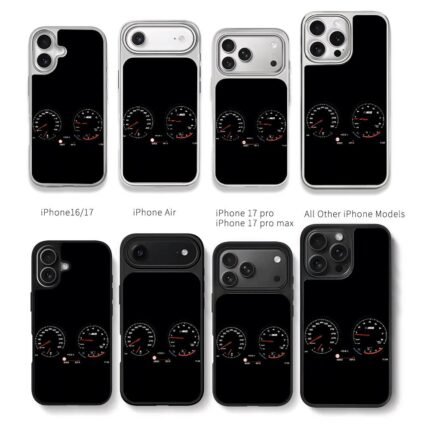 BMW M2 speedometer tachometer Chris Brown Phone Case Black Electroplated Silver For Iphone 11 To 17