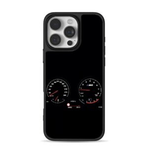 BMW M2 speedometer tachometer iPhone 16 Pro Max Black Case