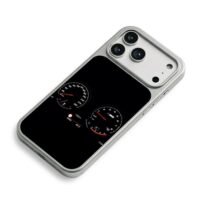 BMW M2 speedometer tachometer iPhone 17 Pro Max Electroplated Silver Case2