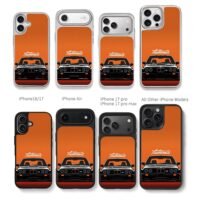 BMW M3 Authentic on orange Chris Brown Phone Case Black Electroplated Silver For Iphone 11 To 17