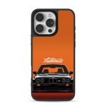 BMW M3 Authentic on orange iPhone 16 Pro Max Black Case