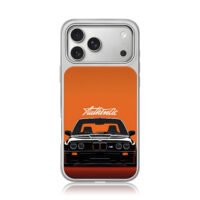 BMW M3 Authentic on orange iPhone 17 Pro Max Electroplated Silver Case1