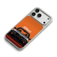BMW M3 Authentic on orange iPhone 17 Pro Max Electroplated Silver Case2