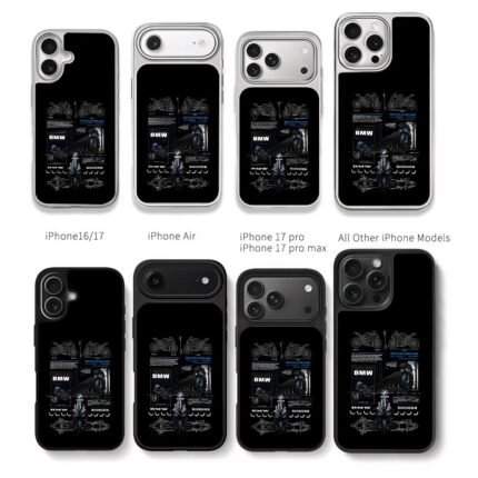 BMW S1000RR bike blueprint art Chris Brown Phone Case Black Electroplated Silver For Iphone 11 To 17
