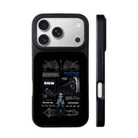 BMW S1000RR bike blueprint art iPhone 17 Pro Max Black Case