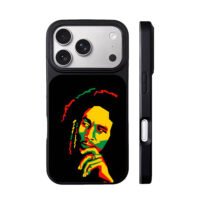 Bob Marley Rasta portrait iPhone 17 Pro Max Black Case