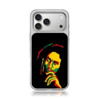 Bob Marley Rasta portrait iPhone 17 Pro Max Electroplated Silver Case1