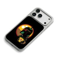 Boba Fett Star Wars twin suns iPhone 17 Pro Max Electroplated Silver Case2