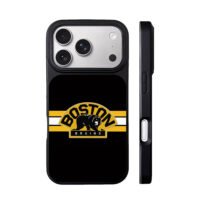 Boston Bruins black bear logo iPhone 17 Pro Max Black Case
