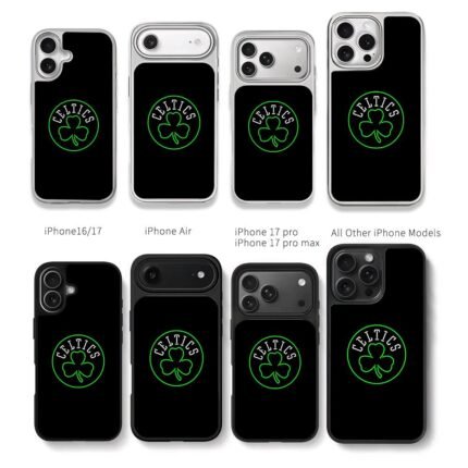 Boston Celtics shamrock logo Chris Brown Phone Case Black Electroplated Silver For Iphone 11 To 17