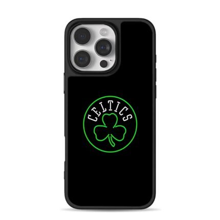 Boston Celtics shamrock logo iPhone 16 Pro Max Black Case