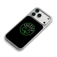 Boston Celtics shamrock logo iPhone 17 Pro Max Electroplated Silver Case2
